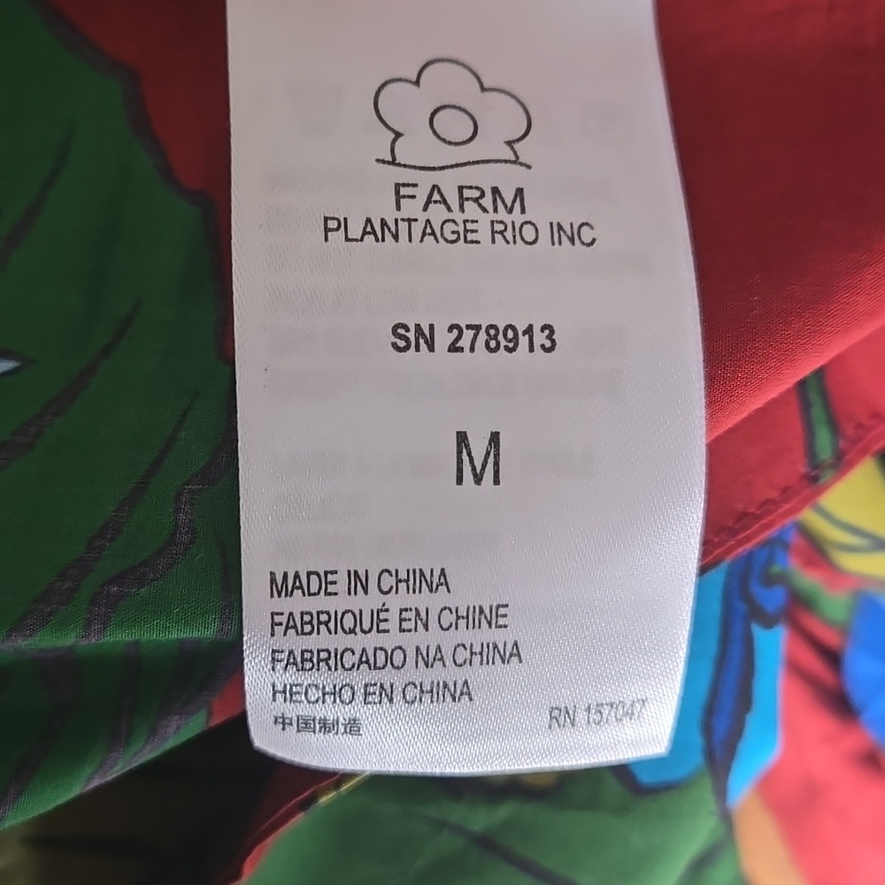 Farm Rio Anthropologie Floral V-Neck Maxi Dress - Red and Blue NWT - Picture 8 of 9